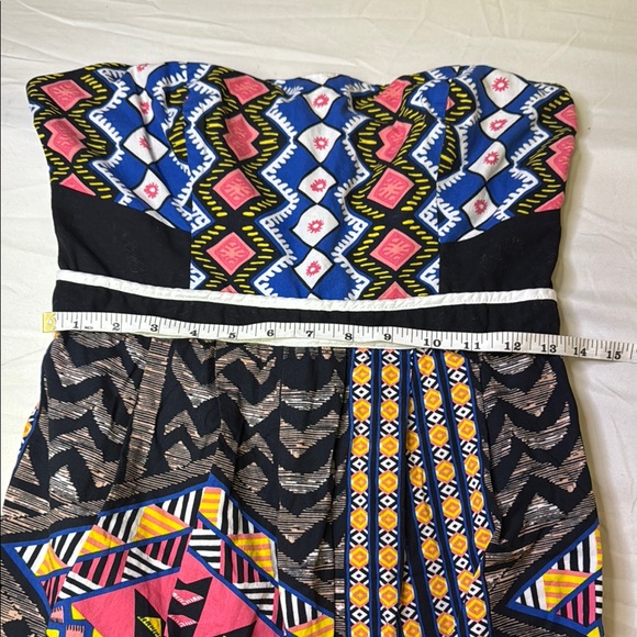 Xhilaration Blue Red Strapless Sheath Dress - Picture 9 of 11